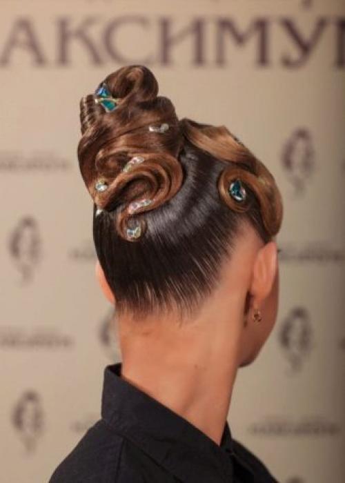 Прически для девочек на бальные танцы. Прически для тех, кто занимается бальными танцами 04