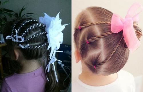 100 лучших причесок для девочек на 1 сентября. Самые красивые прически на средние волосы 11