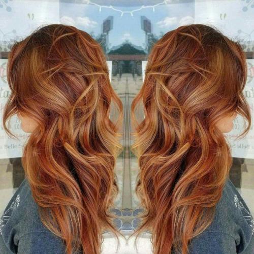 Колорирование на рыжие волосы. Как выглядит колорирование на рыжие волосы? 25