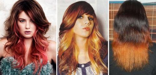 Рыжие пряди на темных волосах. Плюсы и минусы рыжего мелирования