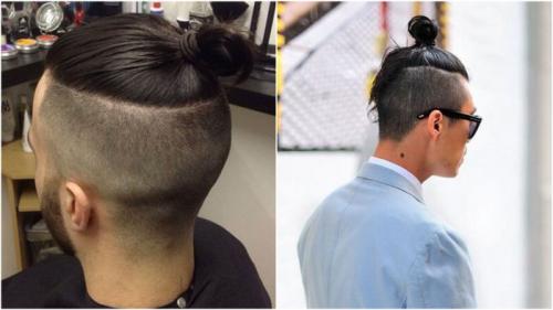 Мужская прическа с хвостиком. Мужская стрижка с хвостиком сзади на макушке и затылке 01