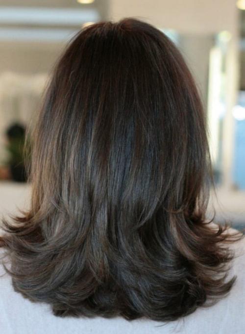 Каскад на тяжелые волосы. (+165 фото) Стрижка двойной каскад на темные волосы средней длины