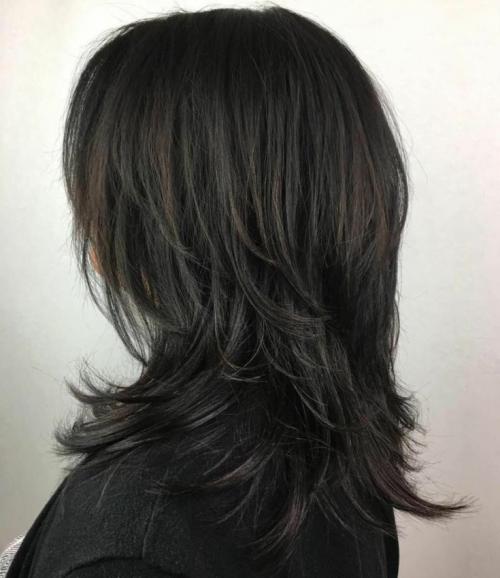 Каскад на тяжелые волосы. (+165 фото) Стрижка двойной каскад на темные волосы средней длины