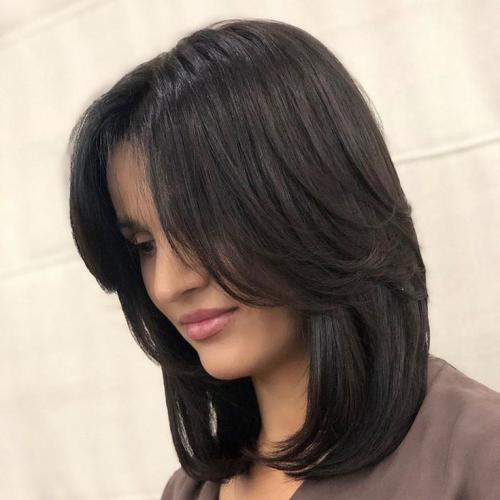 Каскад на тяжелые волосы. (+165 фото) Стрижка двойной каскад на темные волосы средней длины