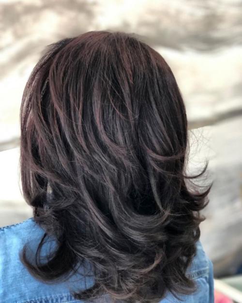 Каскад на тяжелые волосы. (+165 фото) Стрижка двойной каскад на темные волосы средней длины