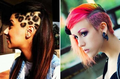 Стрижка с выбриванием висков женская. Женские стрижки с коротким виском