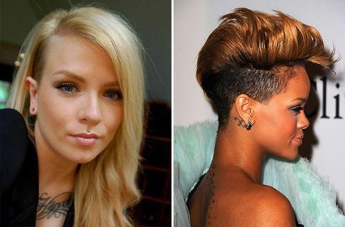 Стрижка с выбриванием висков женская. Женские стрижки с коротким виском