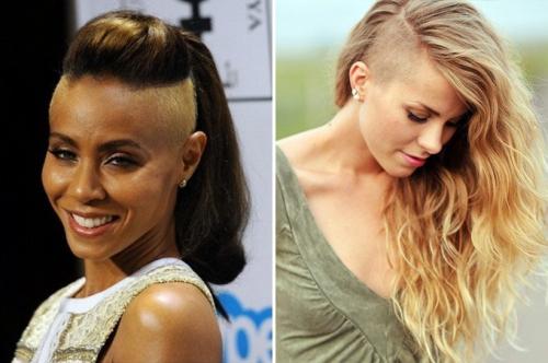 Стрижка с выбриванием висков женская. Женские стрижки с коротким виском