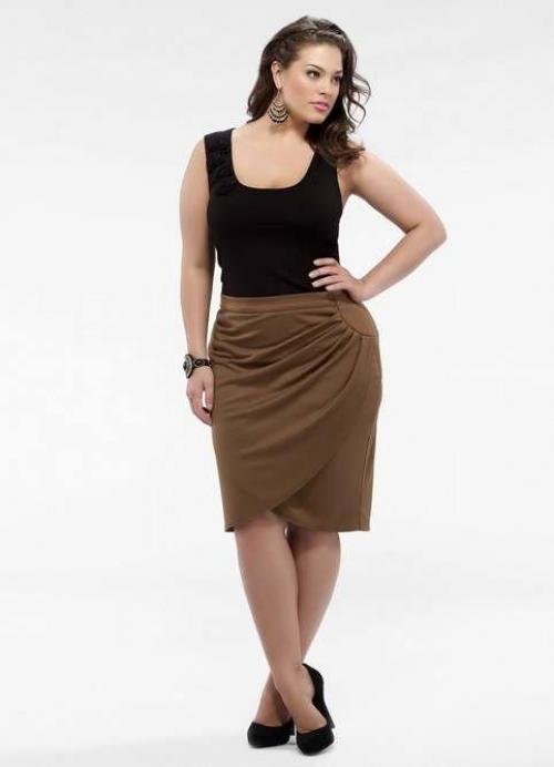 Юбки которые полнят. Юбки для полных женщин с животом — главный секрет