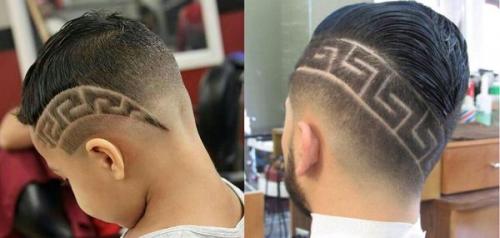 Короткая мужская стрижка с выбритыми рисунками. Под 1 или 2 06