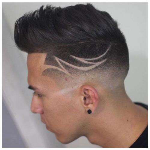 Прическа по бокам налысо. Для коротких волос