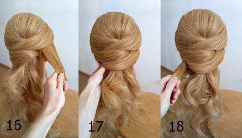 Вечерняя прическа, которая подойдёт для волос практически любой длины. 06 Вечерняя прическа, которая подойдёт для волос практически любой длины. 06