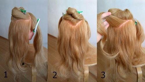 Вечерняя прическа, которая подойдёт для волос практически любой длины. 01 Вечерняя прическа, которая подойдёт для волос практически любой длины. 01