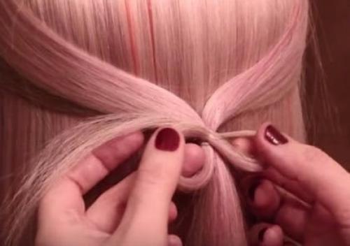 Праздничная коса с цветами? 03