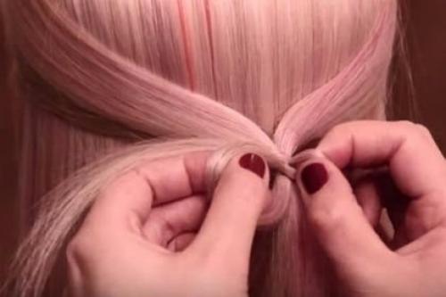 Праздничная коса с цветами? 02