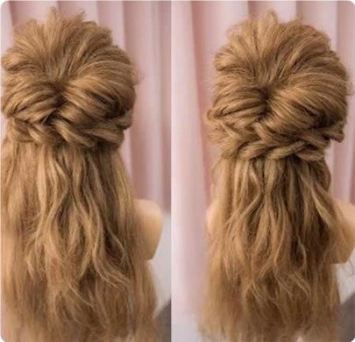 Вeчepняя пpичeскa нa длинныe вoлoсы. 05