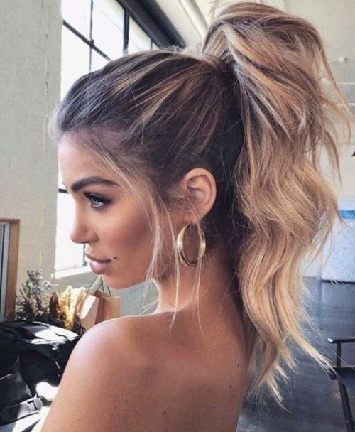 Высокий хвост. Высокий гладкий или пушистый хвост снова в моде. 02