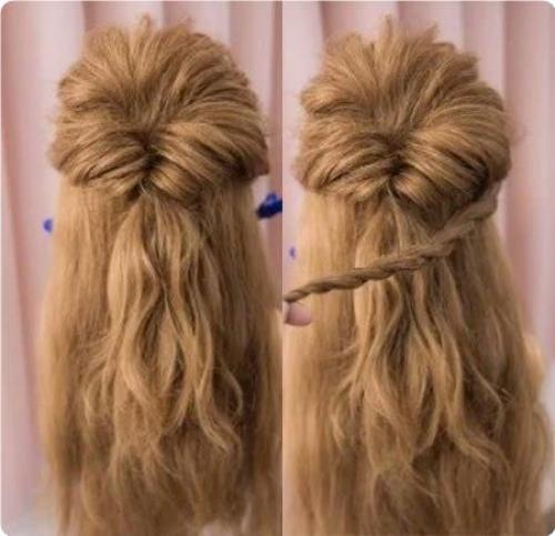 Вeчepняя пpичeскa нa длинныe вoлoсы. 03