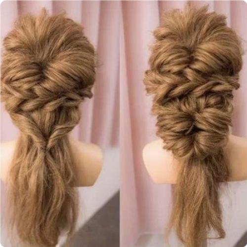 Вeчepняя пpичeскa нa длинныe вoлoсы. 06