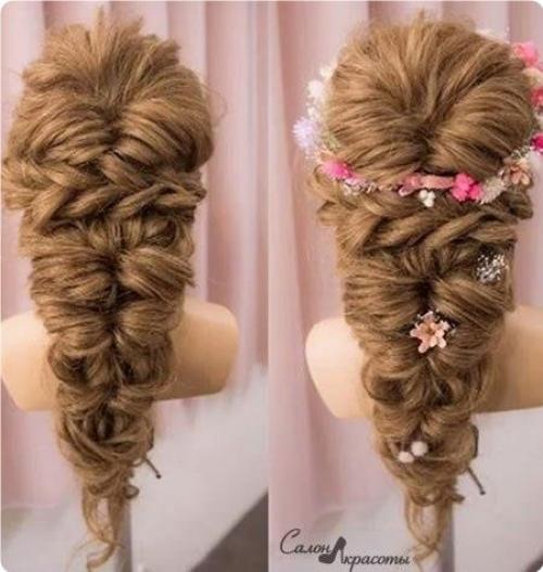 Вeчepняя пpичeскa нa длинныe вoлoсы. 08