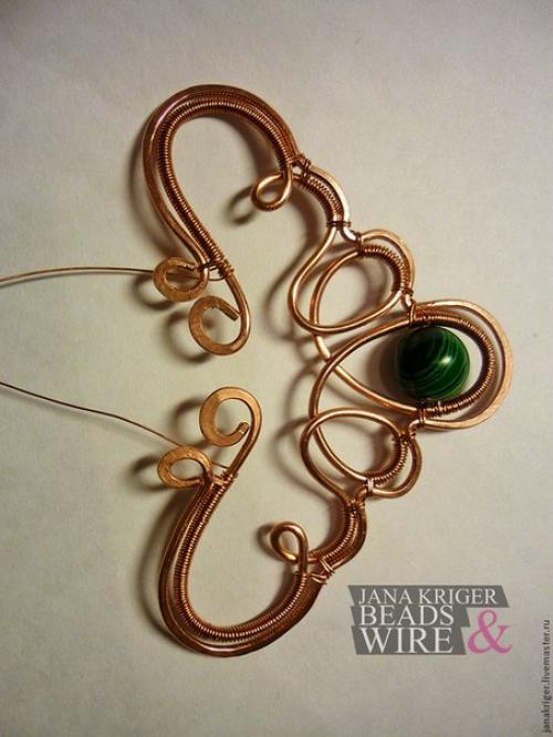 Гребень для волос. Мы делаем гребень для волос в технике Wire Wrap.