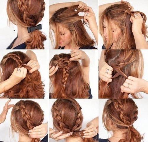 Уроки причесок с собранными волосами. 03