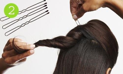 Объемный французский пучок. 01