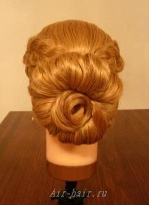 Фото урок прически с цветком. 08 Фото урок прически с цветком. 08