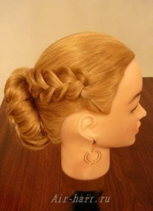 Фото урок прически с цветком. 09 Фото урок прически с цветком. 09