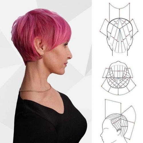 Схема женской стрижки - это план стрижки, который включает в себя все необходимые шаги для создания определенной прически. 04