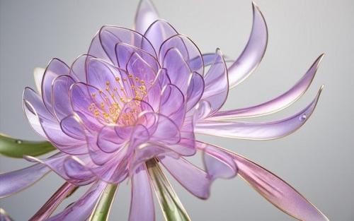 Канзаши - цветы из ткани. 06