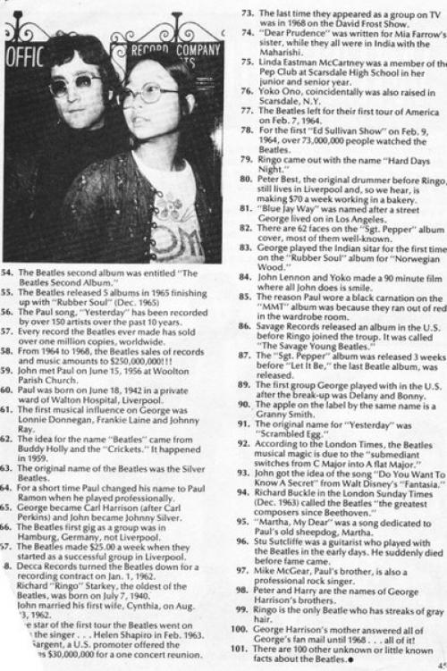 101 малоизвестный факт о The Beatles: 02 101 малоизвестный факт о The Beatles: 02