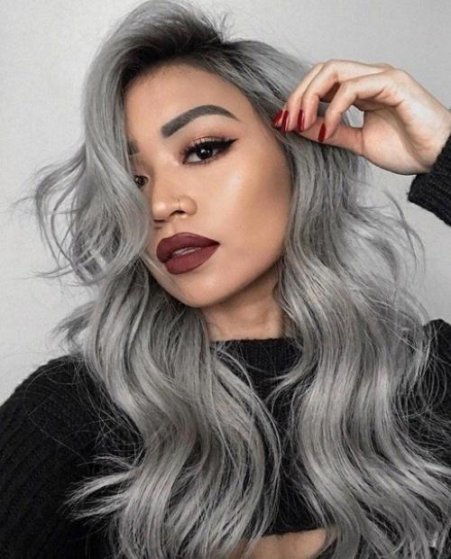 Красивую, серо-стальную окраску дарит нам мода из этой палитры. 02