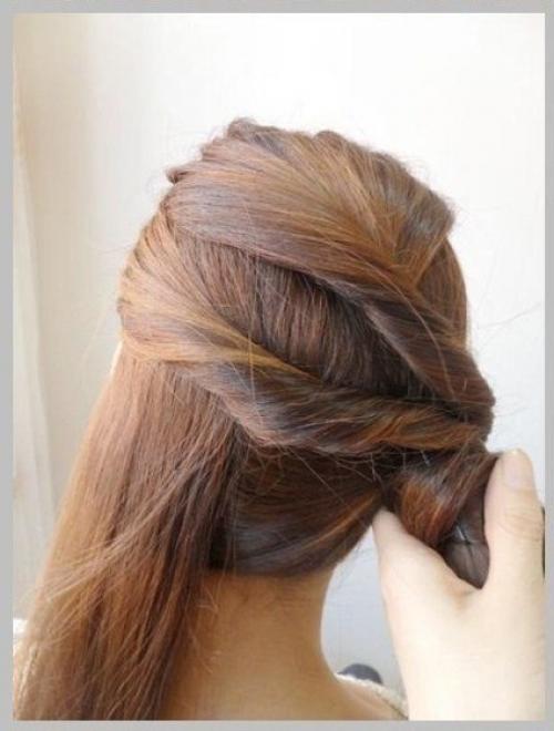 Романтичная прическа на основе хвоста. 05 Романтичная прическа на основе хвоста. 05