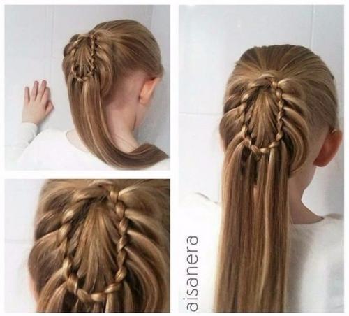 Легкая прическа на основе хвоста. 01
