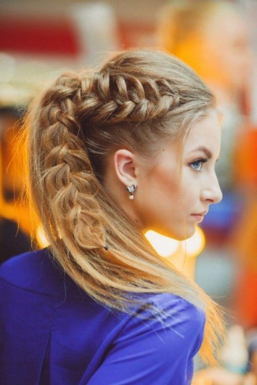 Хвост с плетением. 05