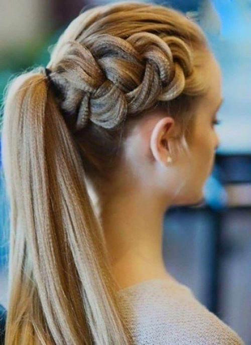 Хвост с плетением. 04