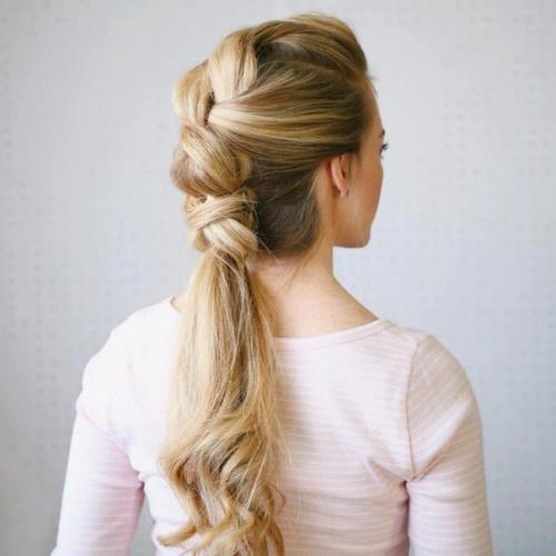 Хвост с плетением. 01