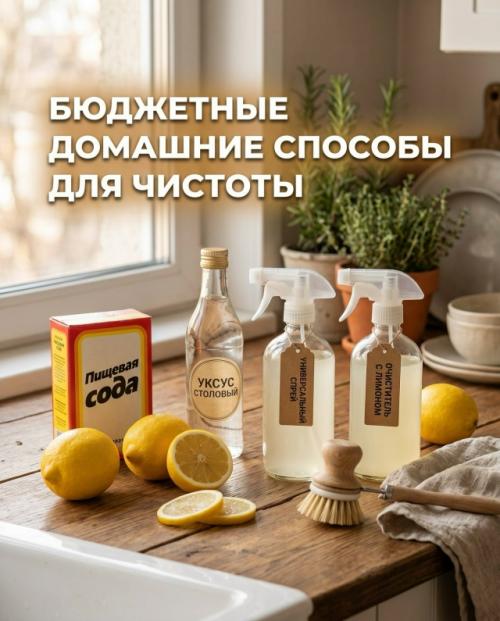 Иногда самые простые средства помогают поддерживать чистоту не хуже дорогой бытовой химии.
