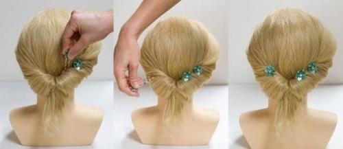 Очень красивая коса из вывернутого хвоста. 05