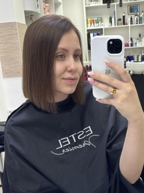 Насыщение волос цветным кератином, стрижка и лёгкая укладка на модную плойку творят чудеса! 01