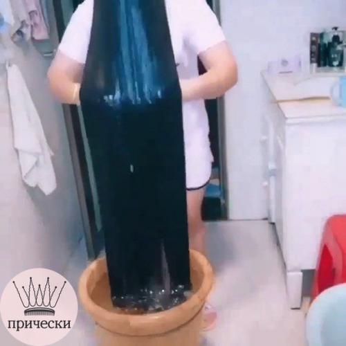 Когда отключили воду и приходится выживать, а у тебя длинные волосы. 02