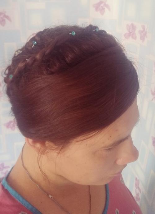 Мое любимое увлечение: от души прическа в косичках на второй день свадьбы очень хорошему человечку. 01