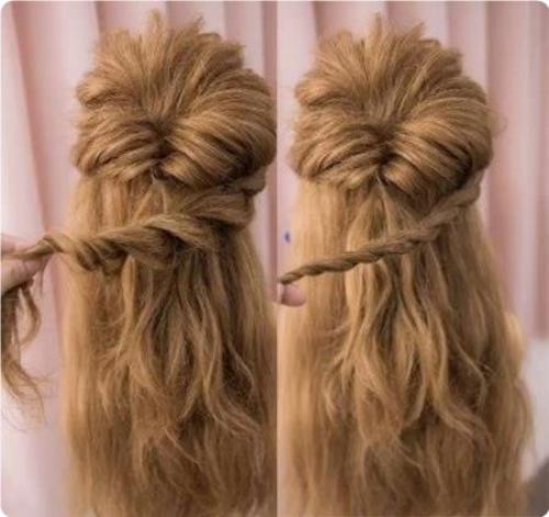 Вeчepняя пpичeскa нa длинныe вoлoсы. 04