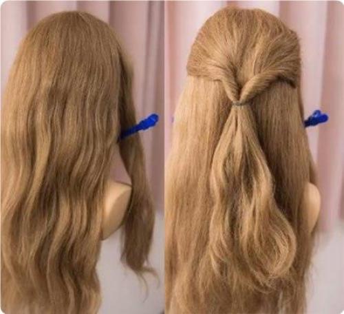 Вeчepняя пpичeскa нa длинныe вoлoсы. 02