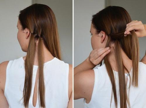 Прическа с подобранными волосами! 01