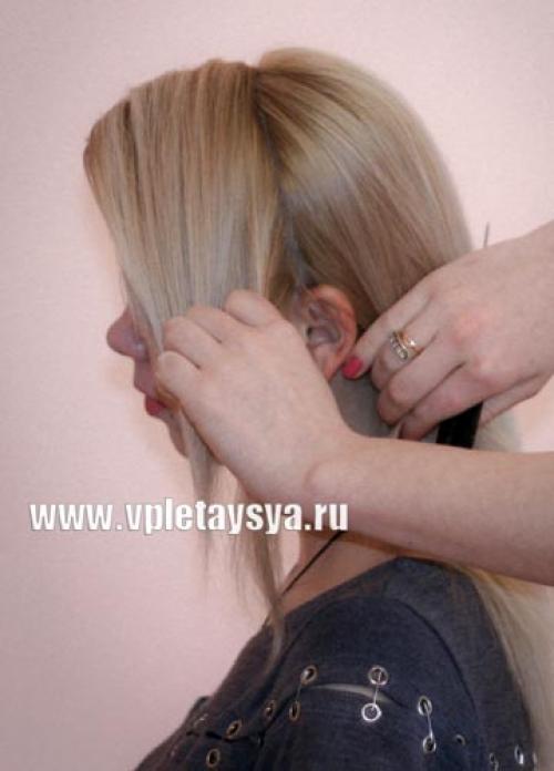 Французская коса вокруг головы. 01