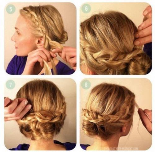 Пучок. Такой вариант укладки можно с легкостью сделать и себе самой, и другому человеку. 01