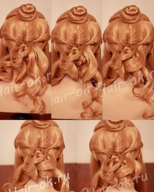 Свадебная прическа с маленькой диадемой. 02 Свадебная прическа с маленькой диадемой. 02