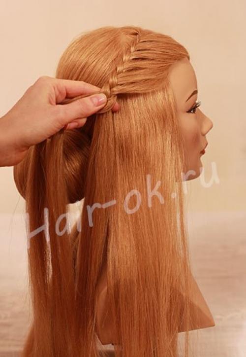 Шикарная вечерняя прическа с двумя косами? 03